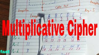 Multiplicative cipher encryption|Multiplicative cipher|Multiplicative cipher example