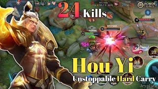 Hou Yi Aggressive Moves // Crazy Full Damage Build!! [ Solarus Gameplay + Build ] Honor of Kings!!