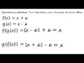 topic determining whether two functions are inverses of each other