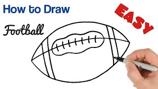 How to Draw a Football American Ball Easy