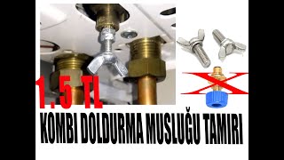 Demirdöküm Aden kombi Doldurma vanası-musluğu tamiri .How to Repair your Combi water valve boiler