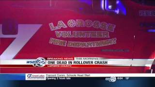 1 killed in LaPorte County rollover crash