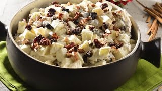 Tradicional Ensalada Navideña de Manzana con 5 ingredientes