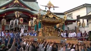 平成24年　鶴見・潮田神社　例大祭　本宮神輿＝宮入着輿