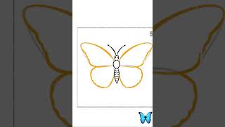 how to draw monarch butterfly, draw butterfly, #short