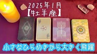 【牡羊座】2025年1月の運勢★小さなひらめきをきっかけに大きく飛躍する道しるべが見える‼️土台はしっかりできている✨安心して自分の力を発揮していこう😌