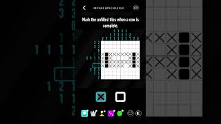 Nonogram Tip | White Squares. More info fills in the puzzle