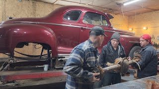Our friend needed a hand with his 1940's  Plymouth Coupe