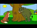 గుంట నక్క అడవి పండి కధ wild boar and cunning fox