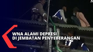 Depresi karena Bangkrut, WNA Asal Sudan Dievakuasi dari Jembatan Penyeberangan