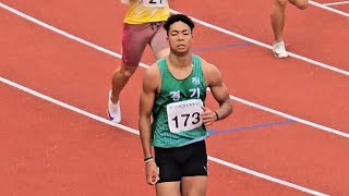 2024 전국체전 김해대회 남고등부 100m 예선1조 경기 ~!