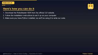 Control a Real Robot with Python (DJI RoboMaster SDK Tutorial)