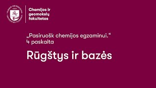 Pasiruošk chemijos egzaminui – rūgštys ir bazės