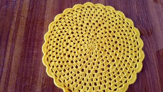 How to Crochet a Granny Round Table mat / crochet round table runner tutorial