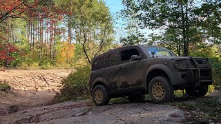 Honda Element Off-Road Crawling Mudding Overland 4x4 at Pipeline, Wisconsin