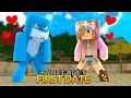 Minecraft LOVE - SHARKY'S FIRST DATE w/Little Kelly!!!