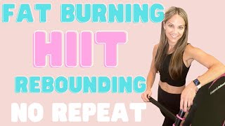 10 Minute FAT BURNING HIIT Anti-Aging Rebounder Workout | NO REPEAT Mini Trampoline Workout