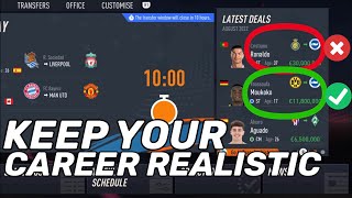 How to Keep Your FIFA Career Mode Realistic!