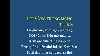 Lời vàng trong mộng (full) - bản có chữ - Thanh Sĩ - Thích Huệ Duyên tụng