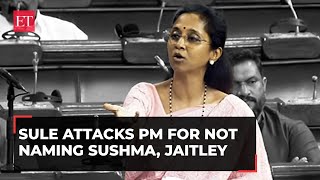 PM Modi Parl address: Supriya Sule attacks BJP for excluding names of Sushma Swaraj and Arun Jaitley
