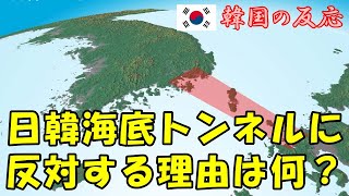 【韓国の反応】日韓海底トンネルに反対する理由は何？【韓国人の反応・海外の反応】