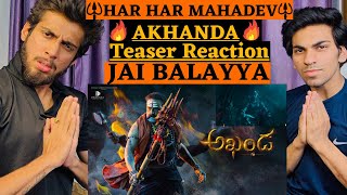 Akhanda Teaser Reaction | #BB3​ Title Roar | Nandamuri Balakrishna | Dwaraka Creations