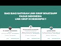 Bagi Bagi Link Grup WhatsApp Pasar Indonesia