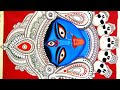 How to draw and paint a beautiful maa kali face /Maa kali Drawing and painting for beginners