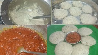 whole green gramdal idli # முழு பாசிப்பயறு இட்லி கூட காரசட்னி 🌶️😋ஈசியா # healthy lunchbox recipe