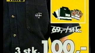 Reklameblokk på Tv2 (1998): Byggmakker, Fanta, Tusenfyr, m.m.