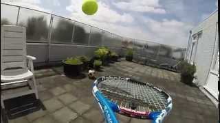 Tennis ball slow motion