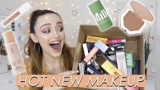 HUGE SEPHORA HAUL + FIRST IMPRESSIONS | trying on new makeup