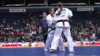 【新極真会】The 5th Karate World Cup WOMEN LIGHT WEIGHT Quarterfinal 3 Pivoriunaite vs. Vasquez