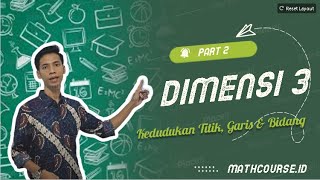 Dimensi 3 - Kedudukan Titik, Garis dan Bidang dalam Ruang