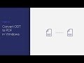 Convert ODT to PDF in Windows with PDFelement Convert ODT to PDF in Windows with PDFelement