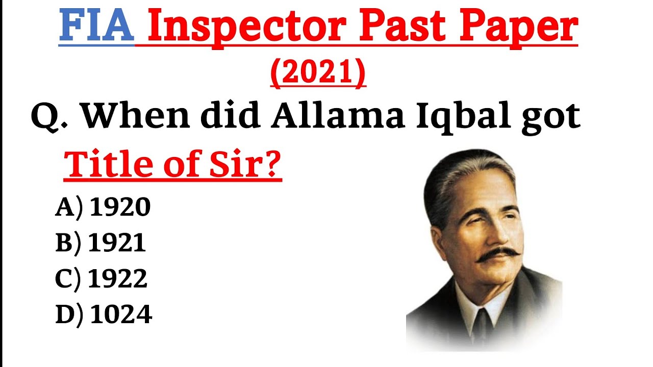 FIA Inspector Investigation Complete Solved Past Paper 2021 | Inspector ...