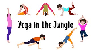 Easy Yoga Poses for Strength and Flexibility | Fun Facts about Jungle Animals | Yoga Guppy