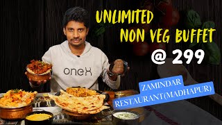 299/- Hyderabad's Cheapest Unlimited Non-veg Buffet  | Zamindar Restaurant | @FoodBucketOfficial