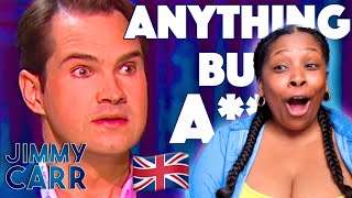 American Reacts to 10 Minutes Of Jimmy Carr RUDEST Jokes