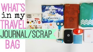 WHAT'S IN MY TRAVEL JOURNAL/SCRAPBOOK BAG | Journal \u0026 Scrapbooking On the Go