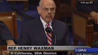 Chairman Waxman: Today is a historic moment