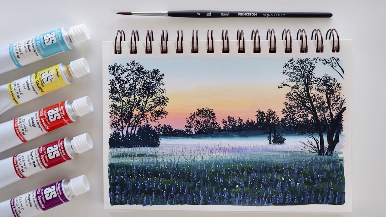 Gouache Painting Tutorial Youtube