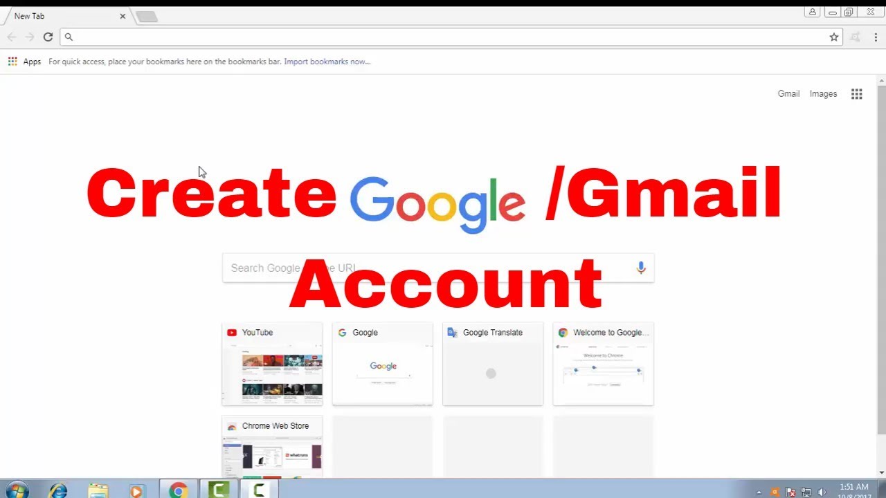 How To Create Gmail / Create New Google Account | Register New Google ...