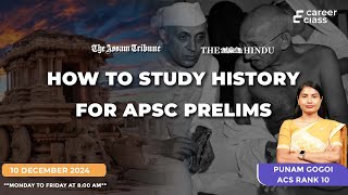 How to study History for APSC Prelims | Current Affairs Live Class with Punam Gogoi (ACS Rank 10)