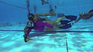 Underwater hockey 3x3 skills, fútbol subacuático