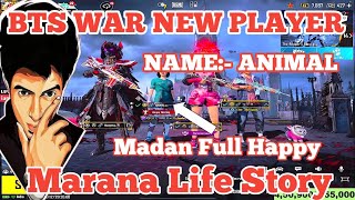 BTS WAR New Player 😲 Animal marana Life Story #madan #bgmitamil #bgmilive