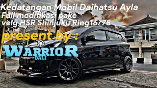 Full modifikasi Daihatsu Ayla pake velg HSR Shinjuku Ring16/78