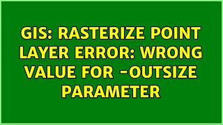 GIS: Rasterize Point layer Error: Wrong value for -outsize parameter