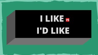 LA DIFERENCIA ENTRE: I LIKE VS. I'D LIKE.