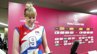 Brankica Mihajlovic reacts to her awesome attacks for Serbia